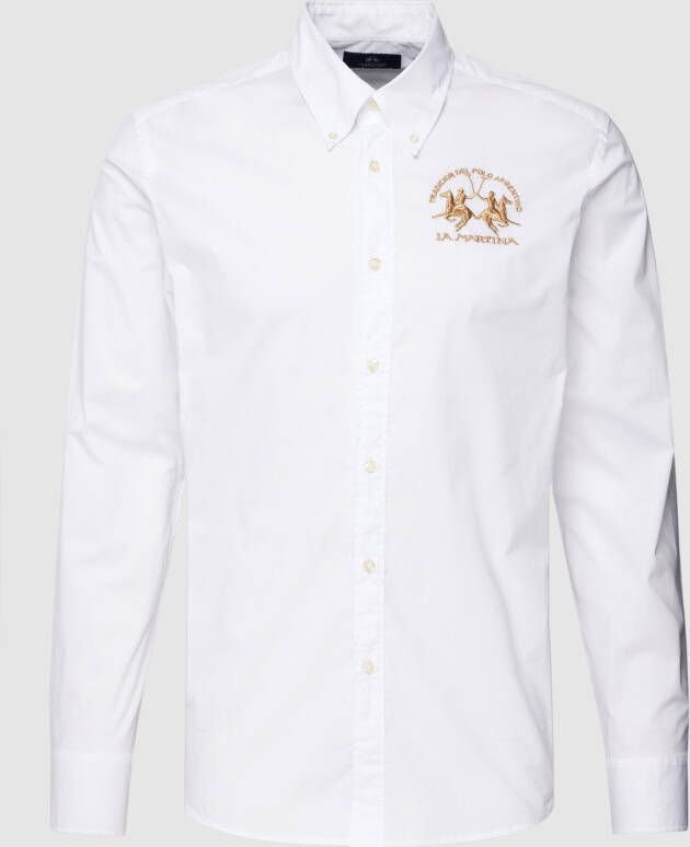 LA MARTINA Vrijetijdsoverhemd met labelstitching