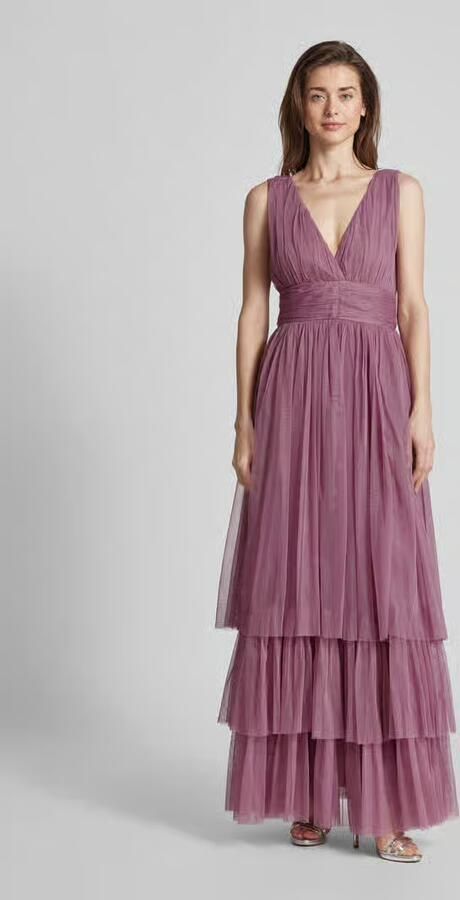 Lace & Beads Avondjurk in laagjeslook - Foto 3