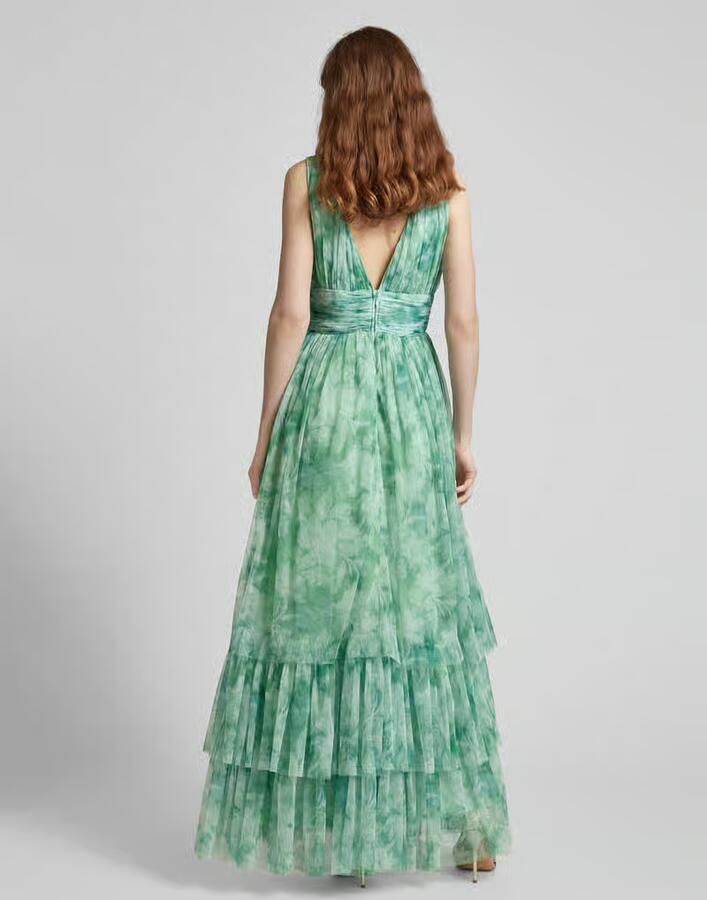 Lace & Beads Avondjurk in laagjeslook