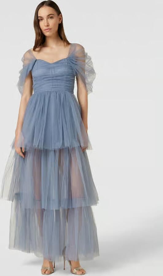 Lace & Beads Avondjurk in off shoulder-design - Foto 2
