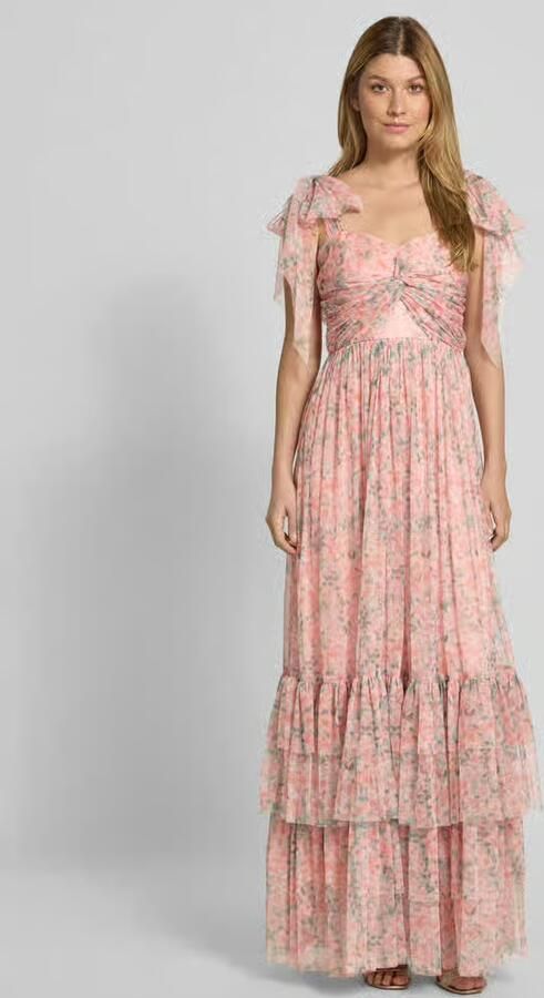 Lace & Beads Avondjurk met knoopdetail en vetersluiting - Foto 2