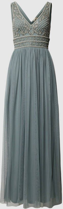 Lace & Beads Avondjurk met kralen en siersteentjes