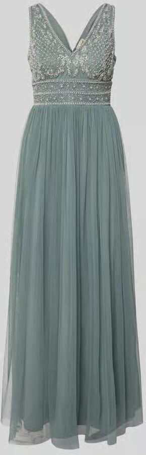 Lace & Beads Avondjurk met kralen en siersteentjes