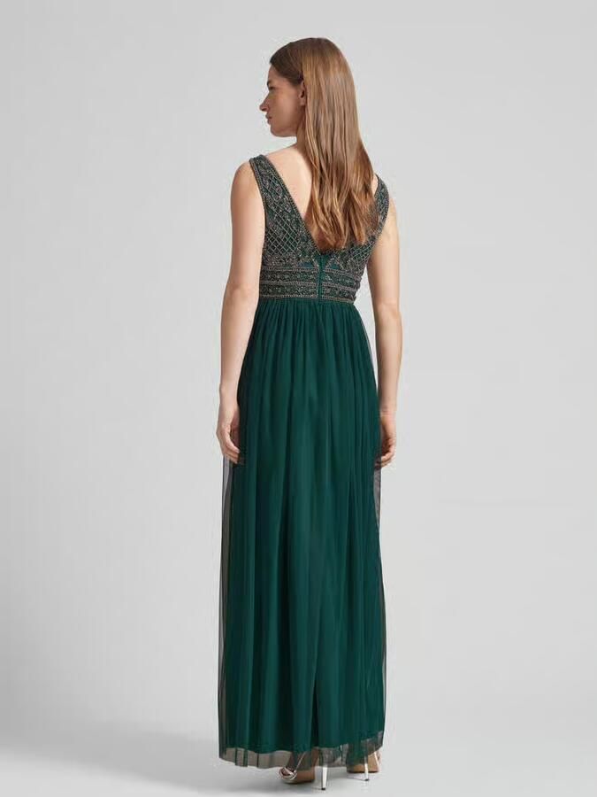 Lace & Beads Avondjurk met kralen en siersteentjes