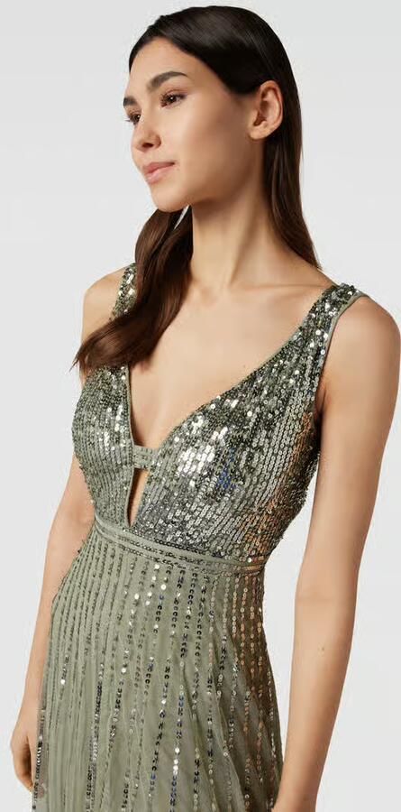 Lace & Beads Avondjurk met pailletten