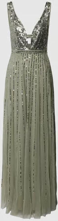 Lace & Beads Avondjurk met pailletten - Foto 3
