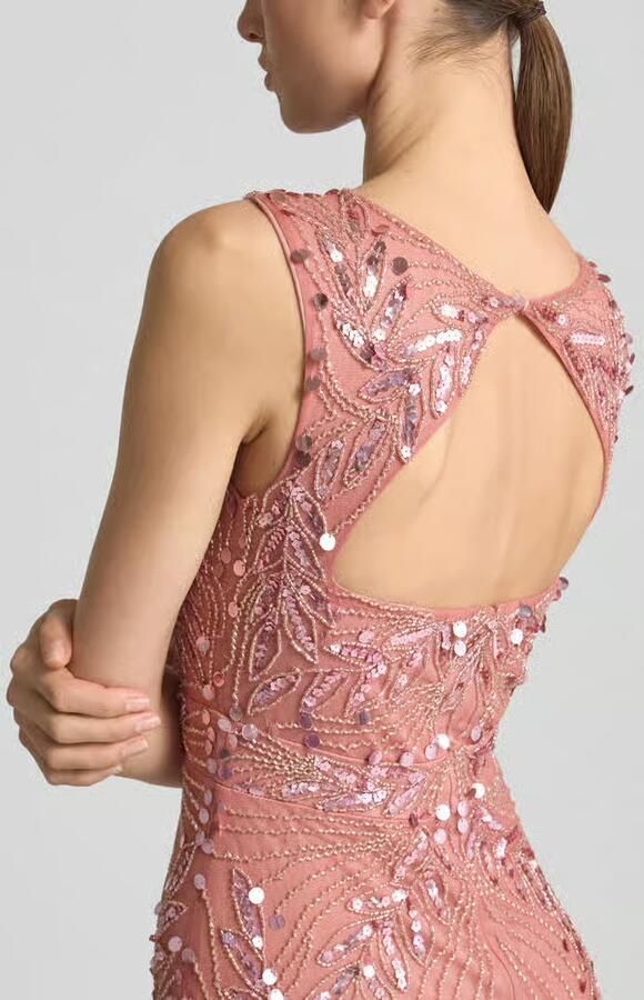 Lace & Beads Avondjurk met pailletten - Foto 2