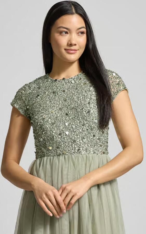 Lace & Beads Avondjurk met pailletten