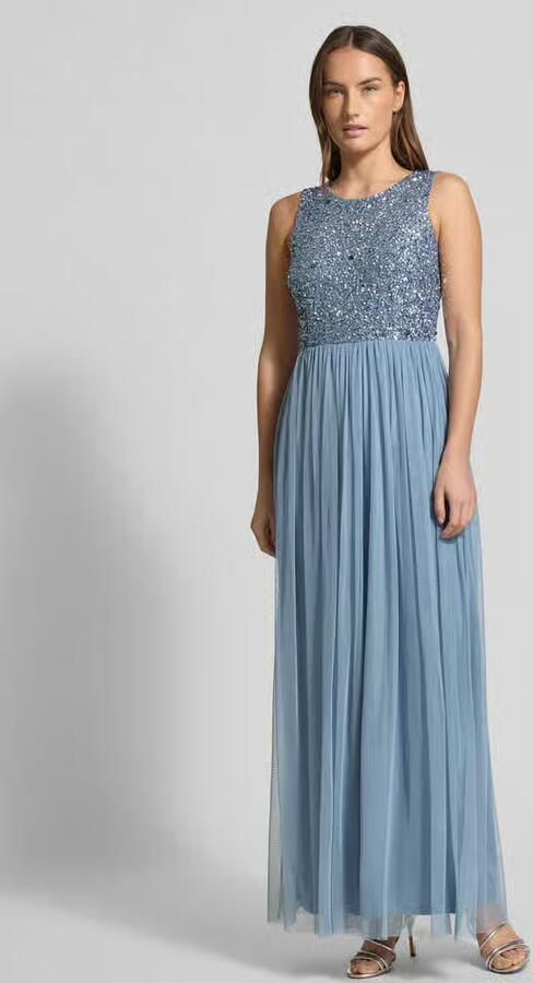 Lace & Beads Avondjurk met pailletten - Foto 3