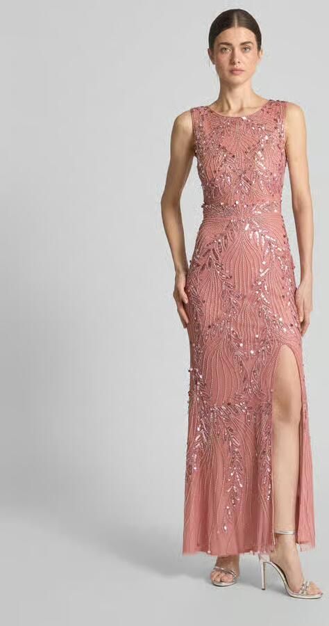 Lace & Beads Avondjurk met pailletten - Foto 3