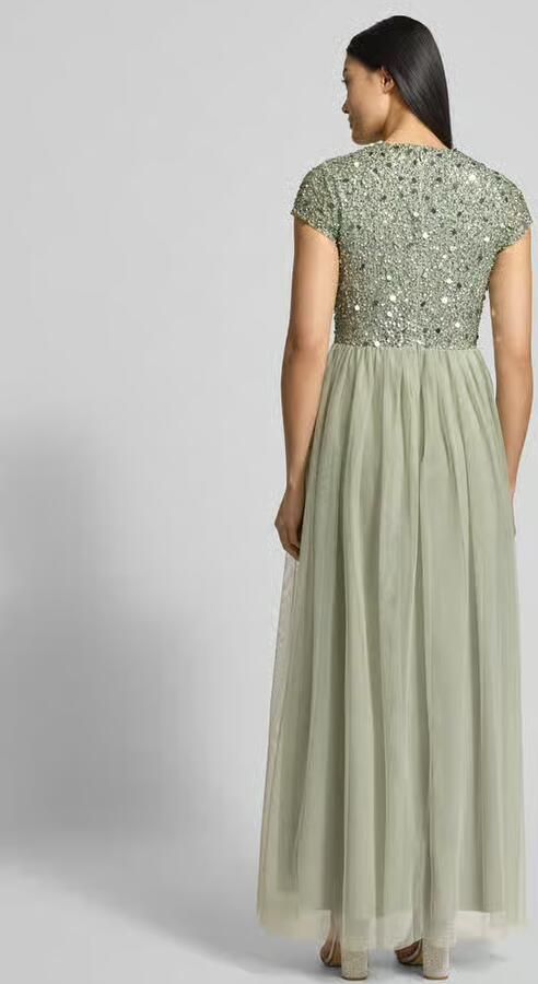 Lace & Beads Avondjurk met pailletten - Foto 3