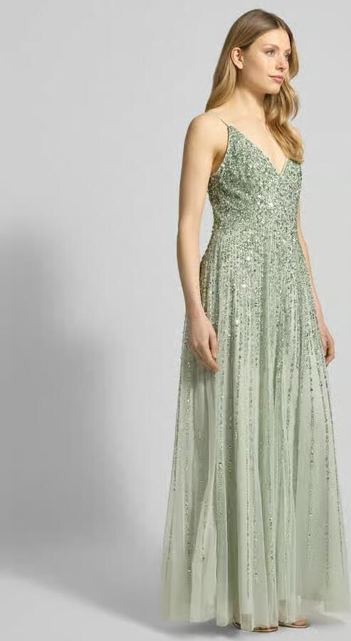 Lace & Beads Avondjurk met pailletten - Foto 3