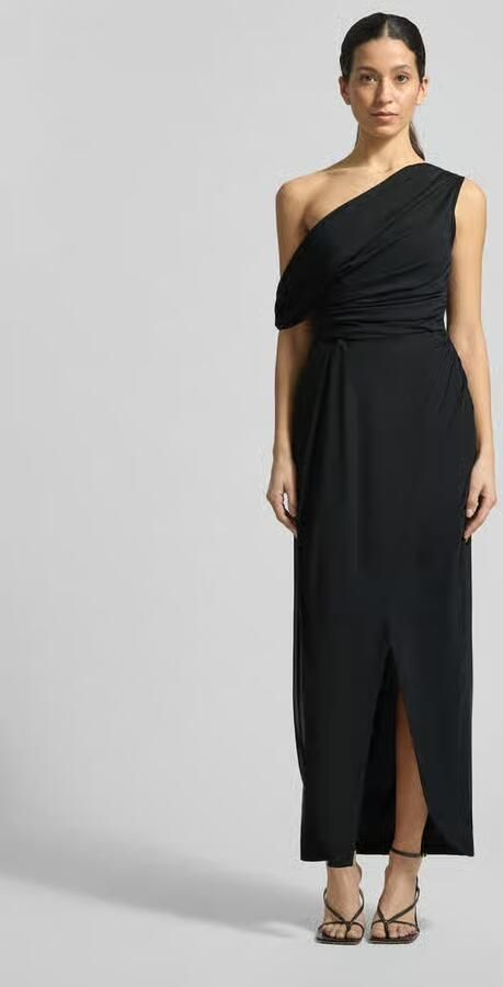 Lace & Beads Avondjurk met plooien en Loopsplit - Foto 3