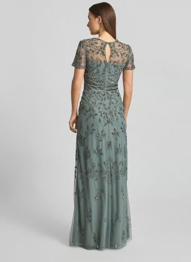 Lace & Beads Avondjurk met siergarnering - Foto 3