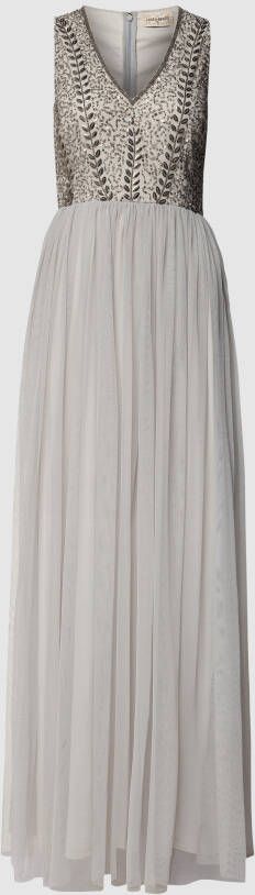 Lace & Beads Avondjurk met siersteentjes en pailletten