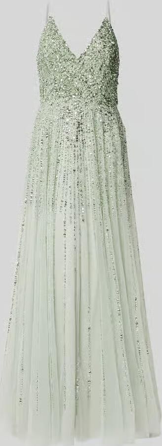Lace & Beads Avondjurk met siersteentjes en pailletten - Foto 2