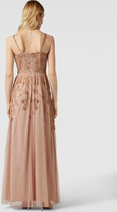 Lace & Beads Avondjurk met siersteentjes en pailletten