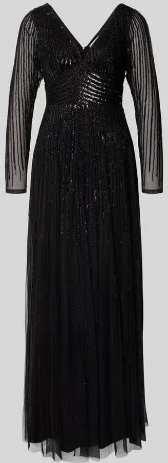 Lace & Beads Avondjurk met V-hals - Foto 2
