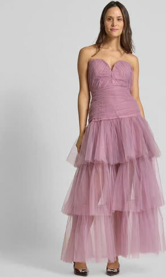 Lace & Beads Avondjurk met V-hals - Foto 3
