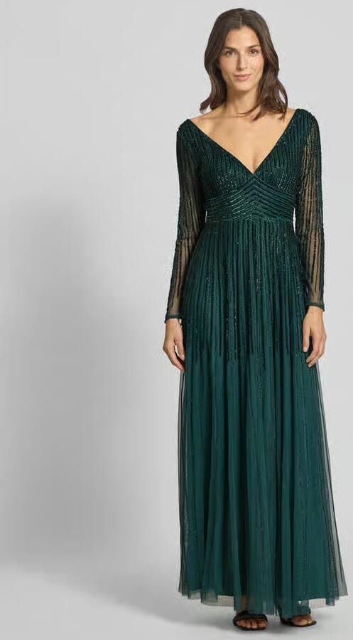 Lace & Beads Avondjurk met V-hals - Foto 2