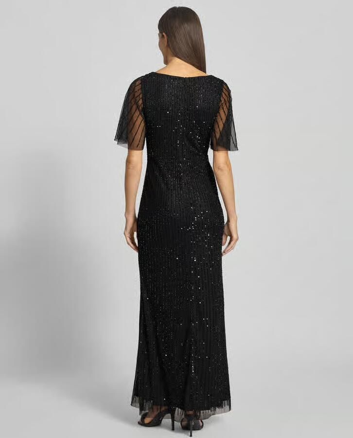 Lace & Beads Avondjurk met V-hals - Foto 2