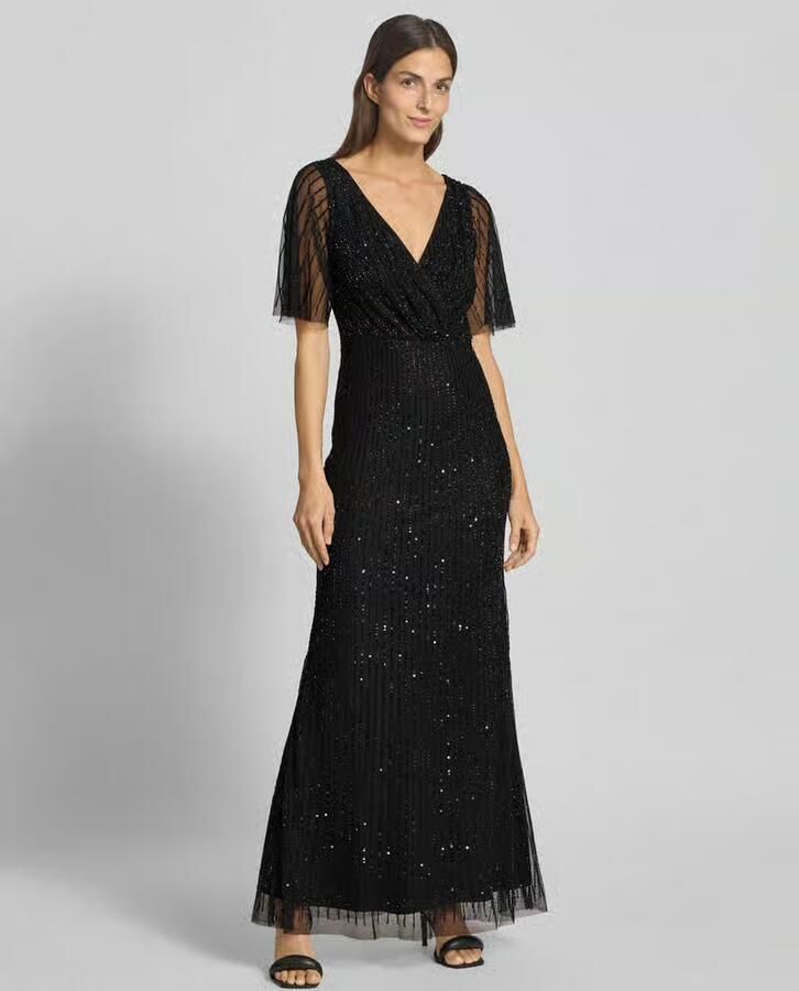 Lace & Beads Avondjurk met V-hals - Foto 3