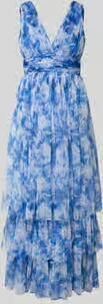 Lace & Beads Avondjurk met volantzoom en V-hals