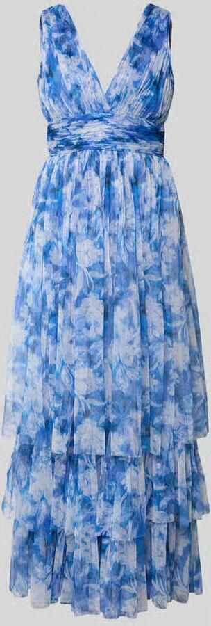 Lace & Beads Avondjurk met volantzoom en V-hals - Foto 2