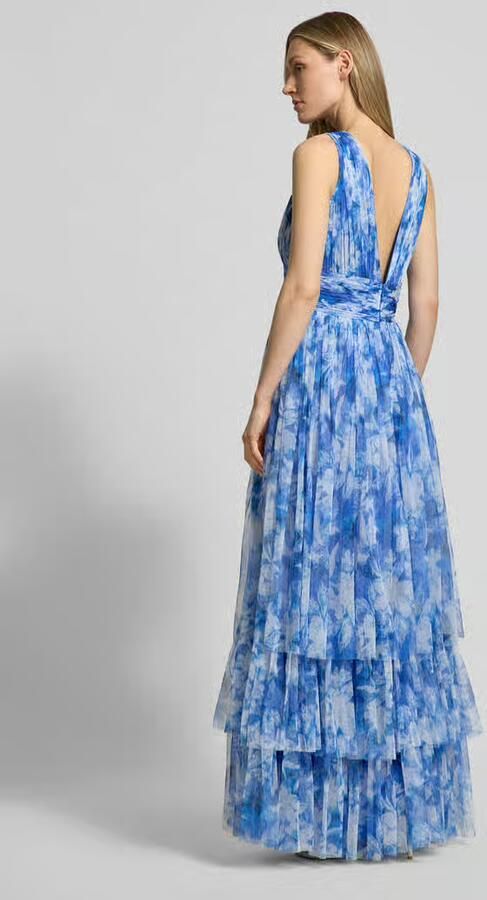 Lace & Beads Avondjurk met volantzoom en V-hals - Foto 3