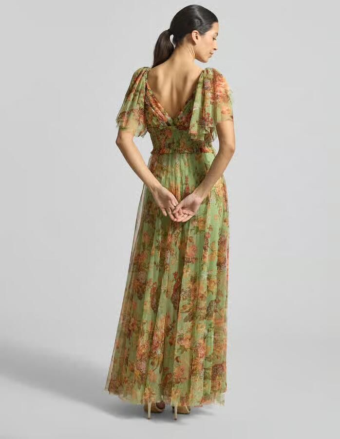 Lace & Beads Avondjurk van tule met V-hals - Foto 2