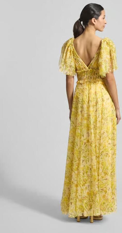 Lace & Beads Avondjurk van tule met V-hals - Foto 3