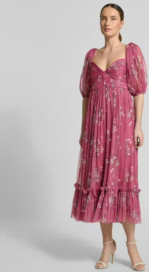 Lace & Beads Cocktailjurk met allover-look - Foto 2