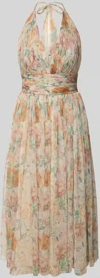 Lace & Beads cocktailjurk met halter en vetersluiting - Foto 2
