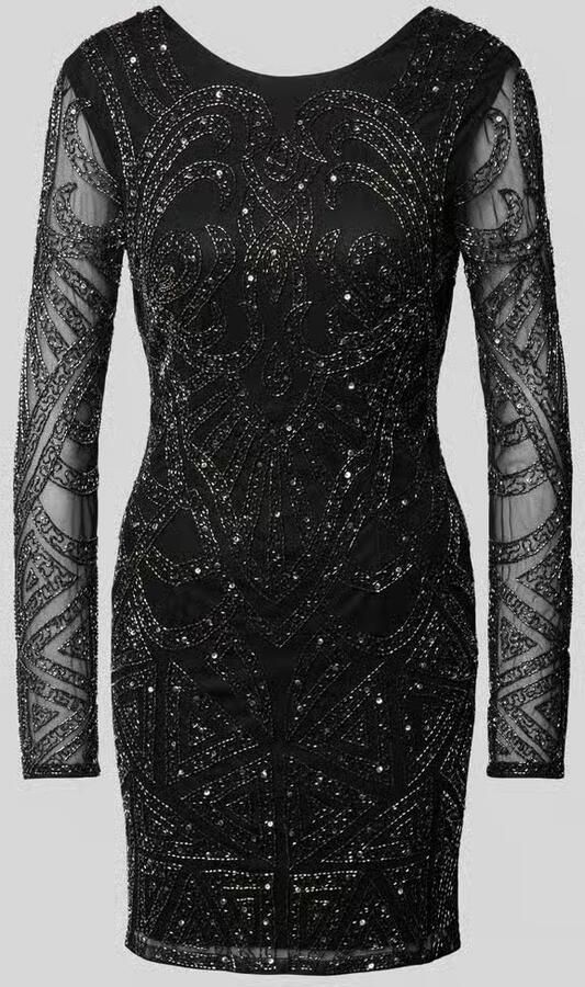 Lace & Beads Cocktailjurk met sierparels - Foto 2