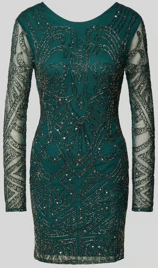 Lace & Beads Cocktailjurk met sierparels - Foto 2
