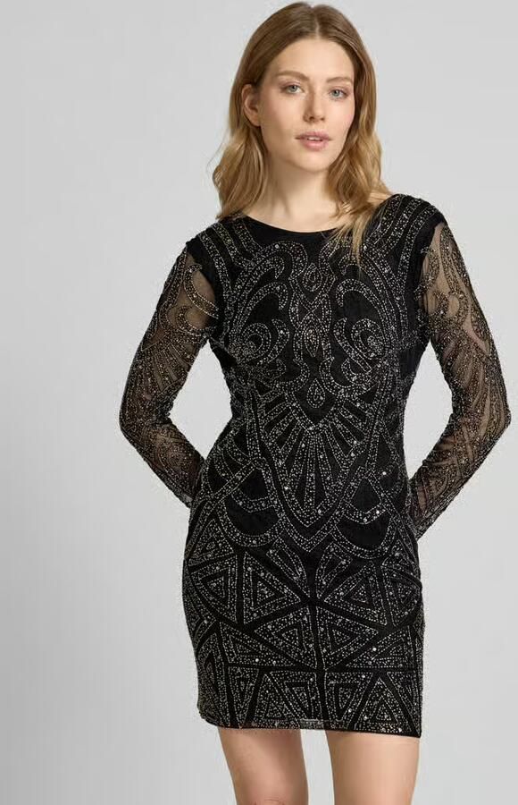 Lace & Beads Cocktailjurk met sierparels - Foto 2