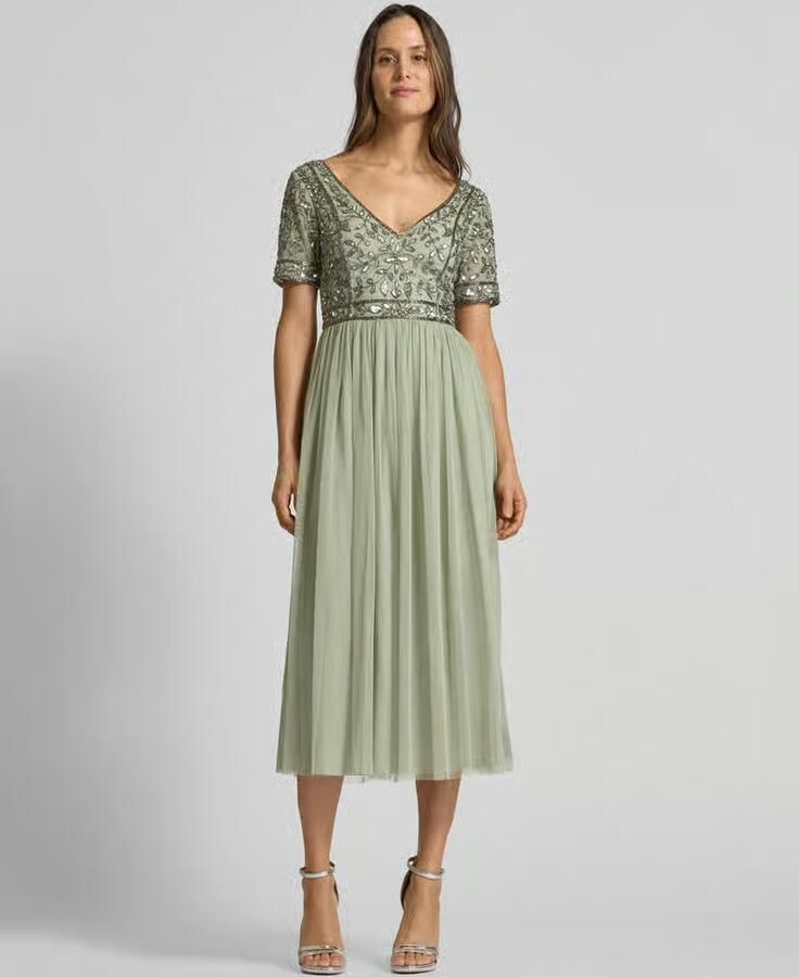 Lace & Beads Cocktailjurk met siersteentjes - Foto 2
