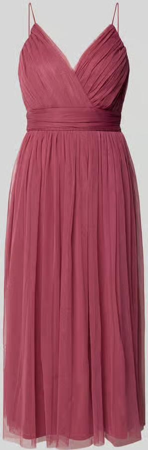 Lace & Beads Cocktailjurk met spaghettibandjes - Foto 4