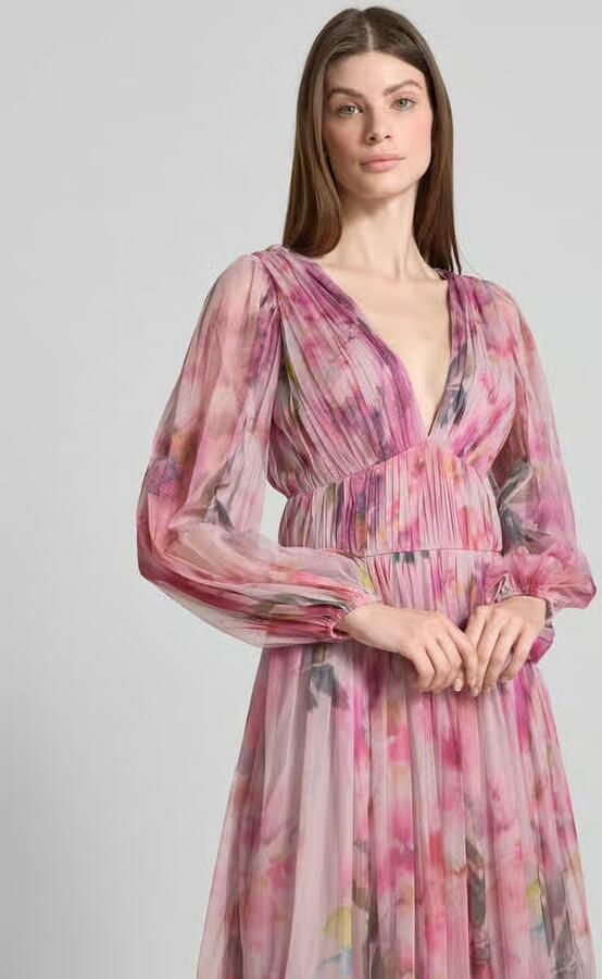 Lace & Beads Cocktailjurk met V-hals