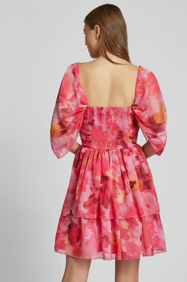 Lace & Beads Cocktailjurk met volantgarnering