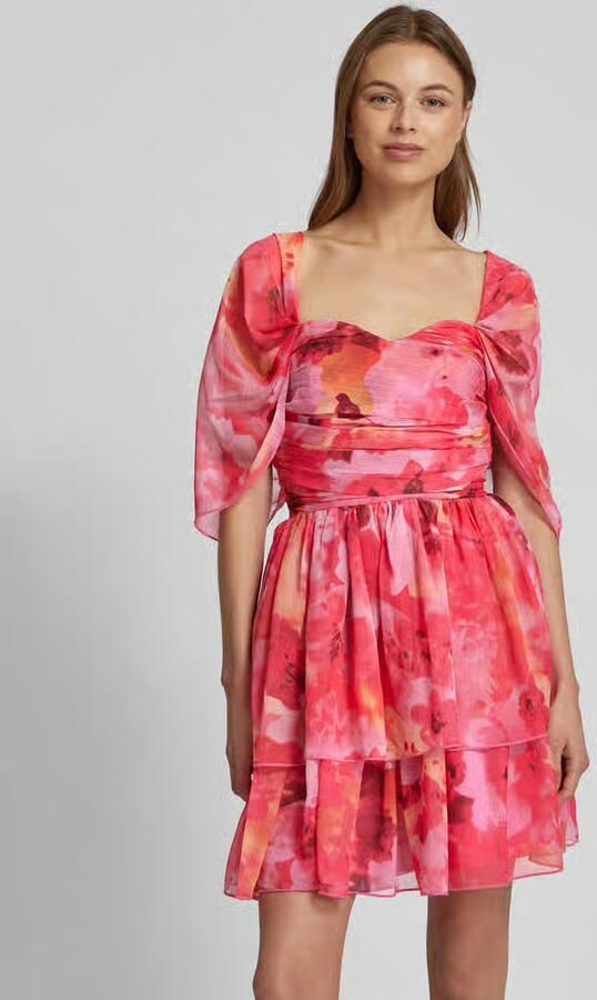 Lace & Beads Cocktailjurk met volantgarnering - Foto 2