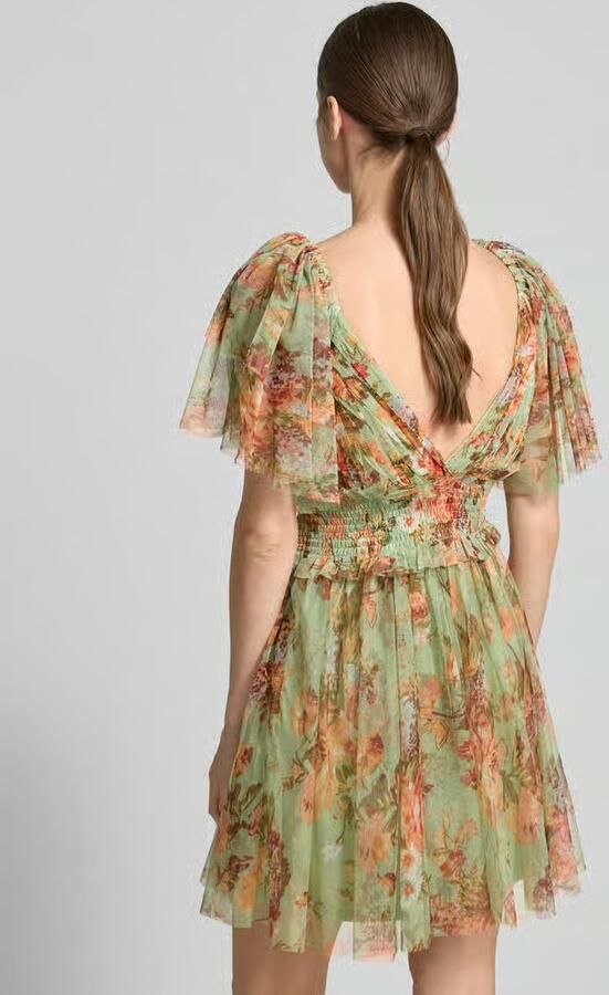 Lace & Beads Cocktailjurk met volantgarnering