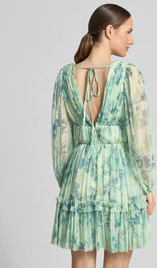 Lace & Beads Cocktailjurk van tule met V-halslijn