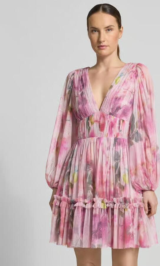 Lace & Beads Cocktailjurk van tule met V-halslijn - Foto 2