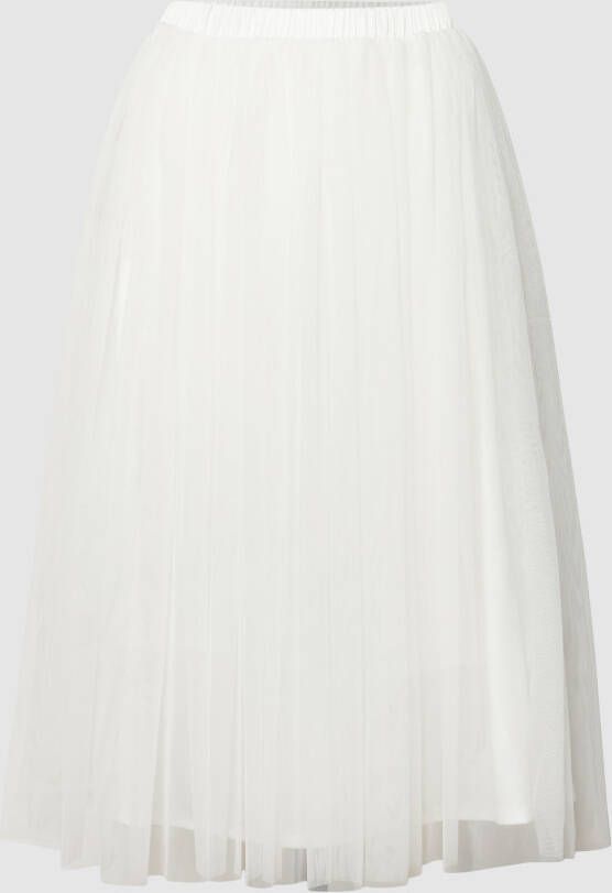 Lace & Beads Knielange rok met plissévouwen