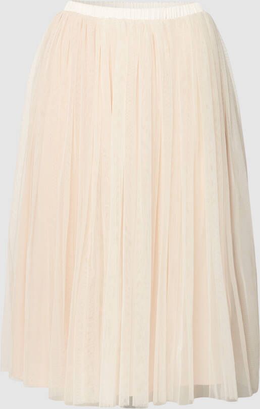 Lace & Beads Knielange rok met plissévouwen