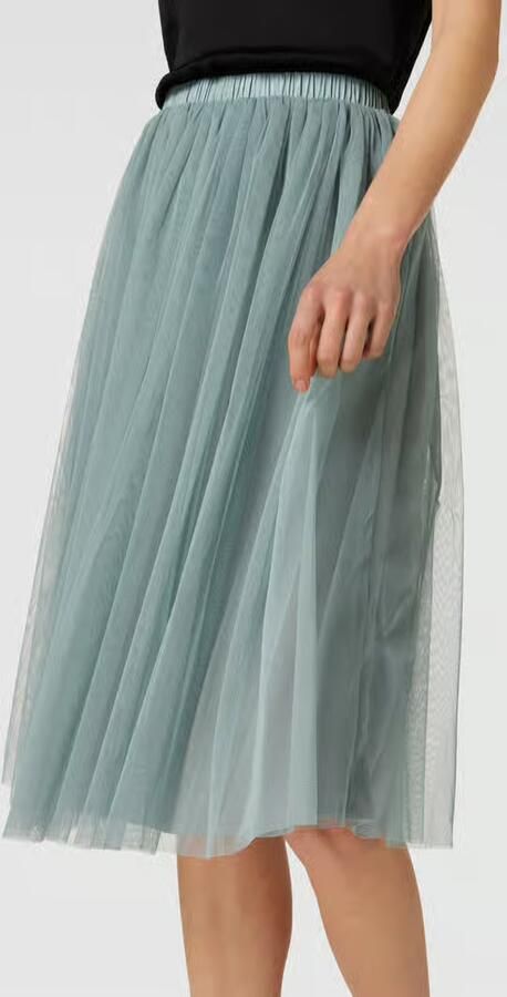 Lace & Beads Knielange rok met plissévouwen - Foto 2
