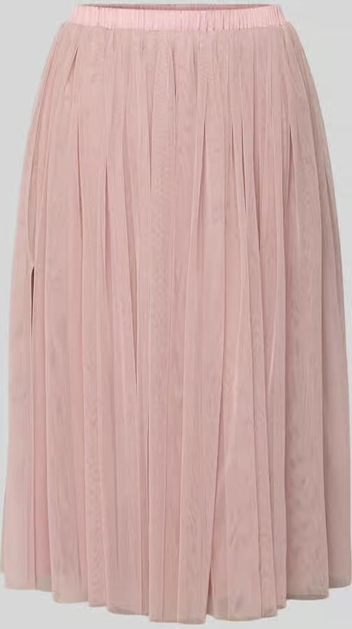 Lace & Beads Knielange rok met plissévouwen