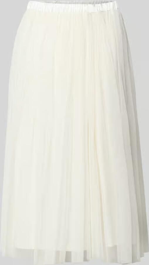Lace & Beads Knielange rok met plissévouwen