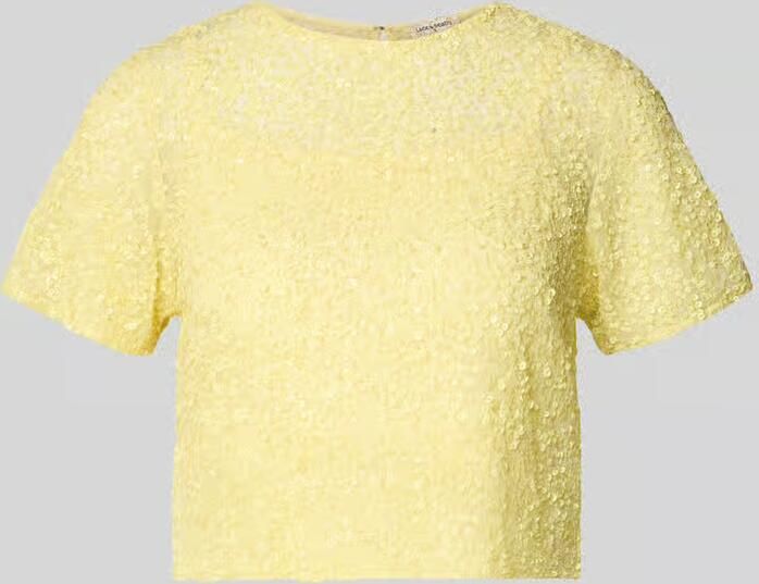 Lace & Beads 'Kort T-shirt met pailletten' - Foto 4